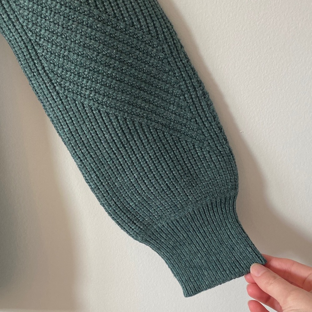 Halston Heritage Women's Teal Crewneck Sweater - Picture 4 of 8